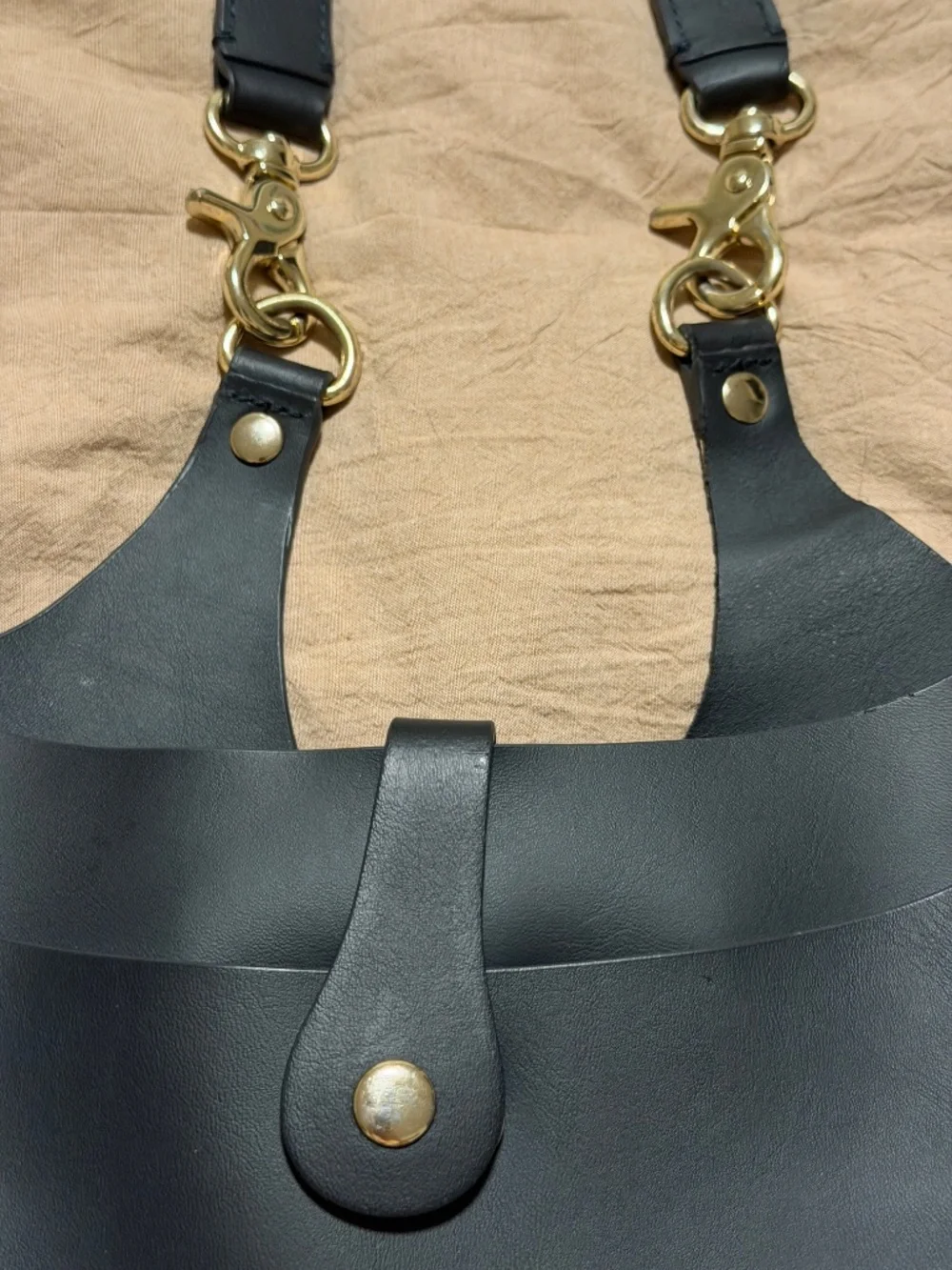 ZAC Zac Posen Belay Crossbody Bucket Bag purse Navy Blue